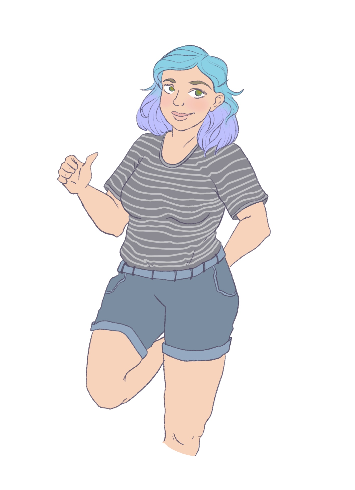 Character sketch of Pixie from the knee up after her awakening and recruitment into the Zulwini Tribe. Sketch by GREYANGLE (click the image to go to her Instagram)